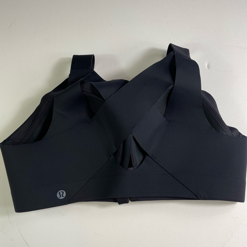 Lululemon Women’s Enlite Front Zip Closure Sports Bra 38C Black High Support - Picture 10 of 12